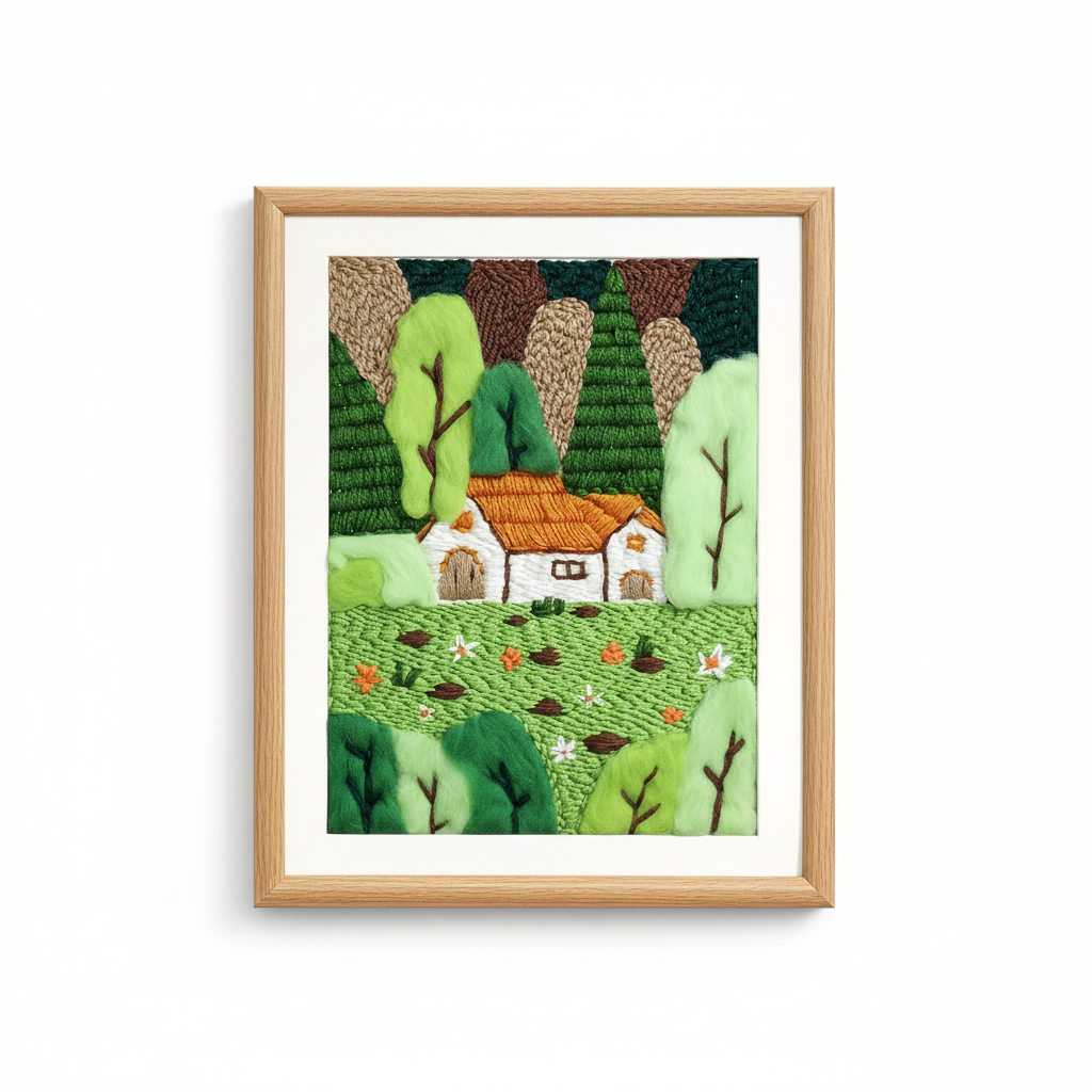 Punch Needle Textile Wall Art Set