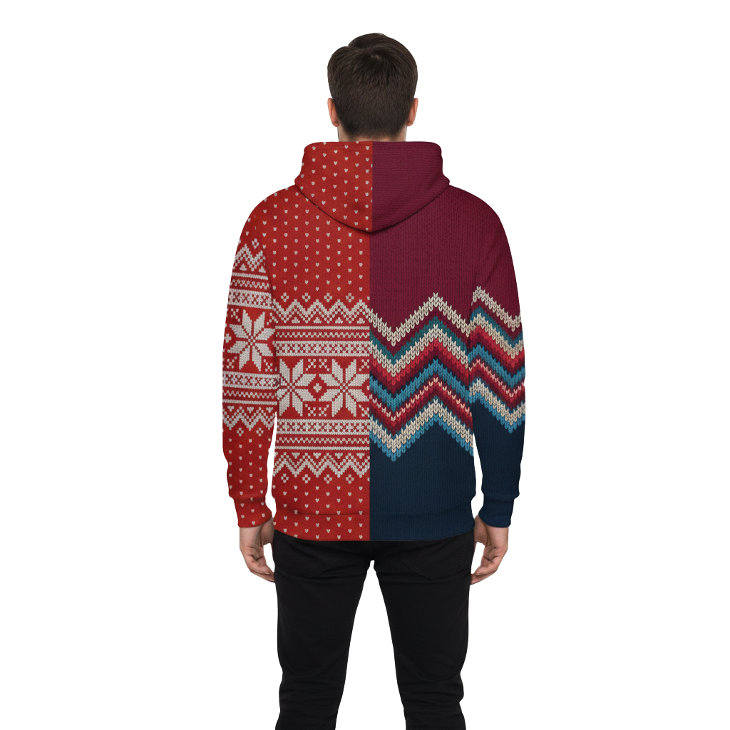 Men Santa Graphic Hoodie for Christmas