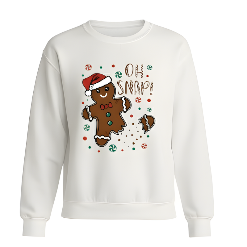 Women Christmas Gingerbread Graphic Sweatshirt