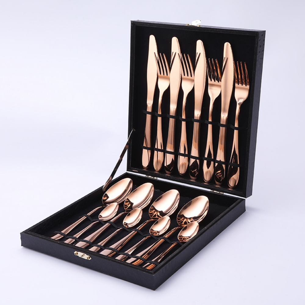 12, 16, & 24 Pc Stainless Steel Cutlery Set - Grafton Collection