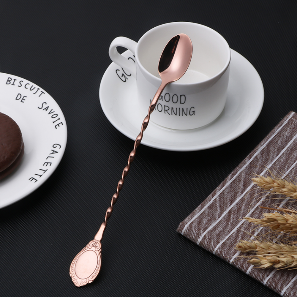 Long-Handled Stainless Steel Cocktail Stirring Spoons - Grafton Collection