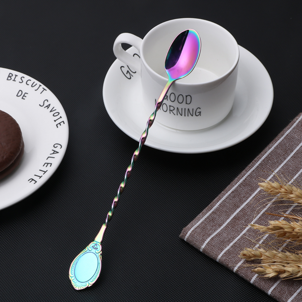 Long-Handled Stainless Steel Cocktail Stirring Spoons - Grafton Collection