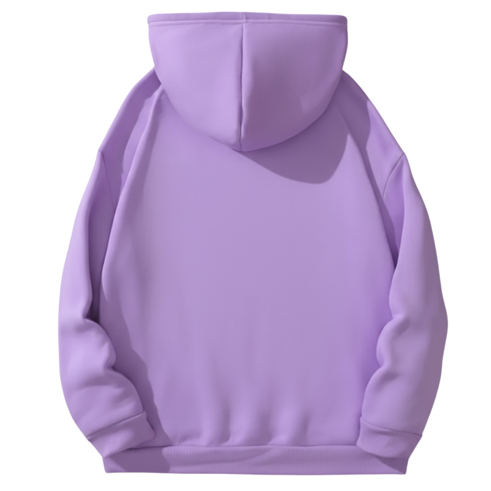 Seasonal Floral Print Kangaroo Pocket Hoodie