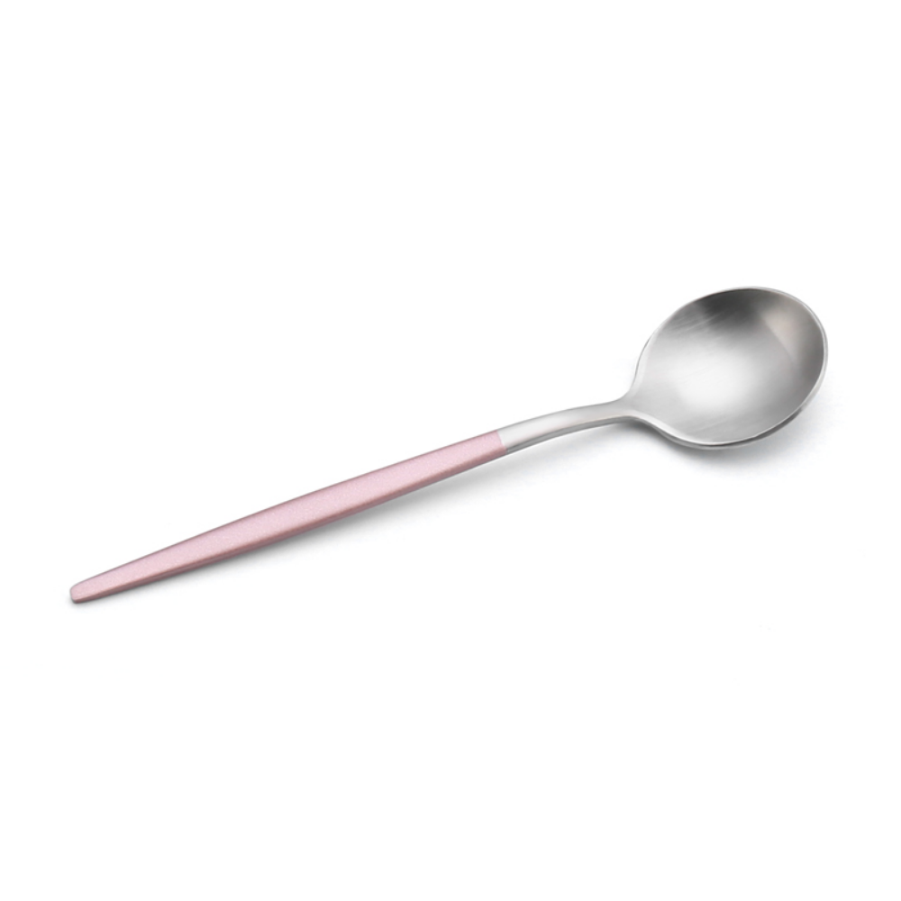 Matte-Colored Stainless Steel Dessert & Tea Spoons - Grafton Collection