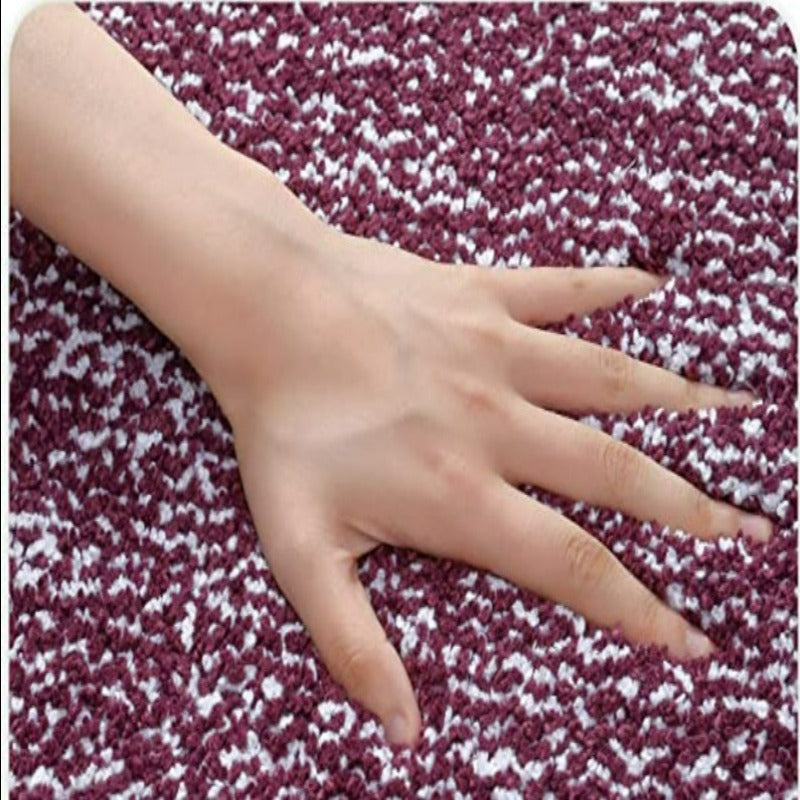 Purple Non Slip Bath Mat-Soft and Water Absorbent Rug, Machine Washable Plush Mat for Bathroom, Laundry Room and Living Room - Grafton Collection