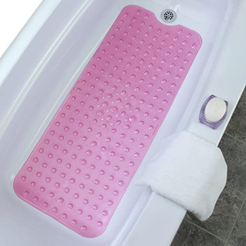Extra Longer Bath Tub & Shower Mat ,Longer Than Standard Bathtub Mats,Wet Floor Non-Slip for Elderly & Kids Bathroom - Grafton Collection