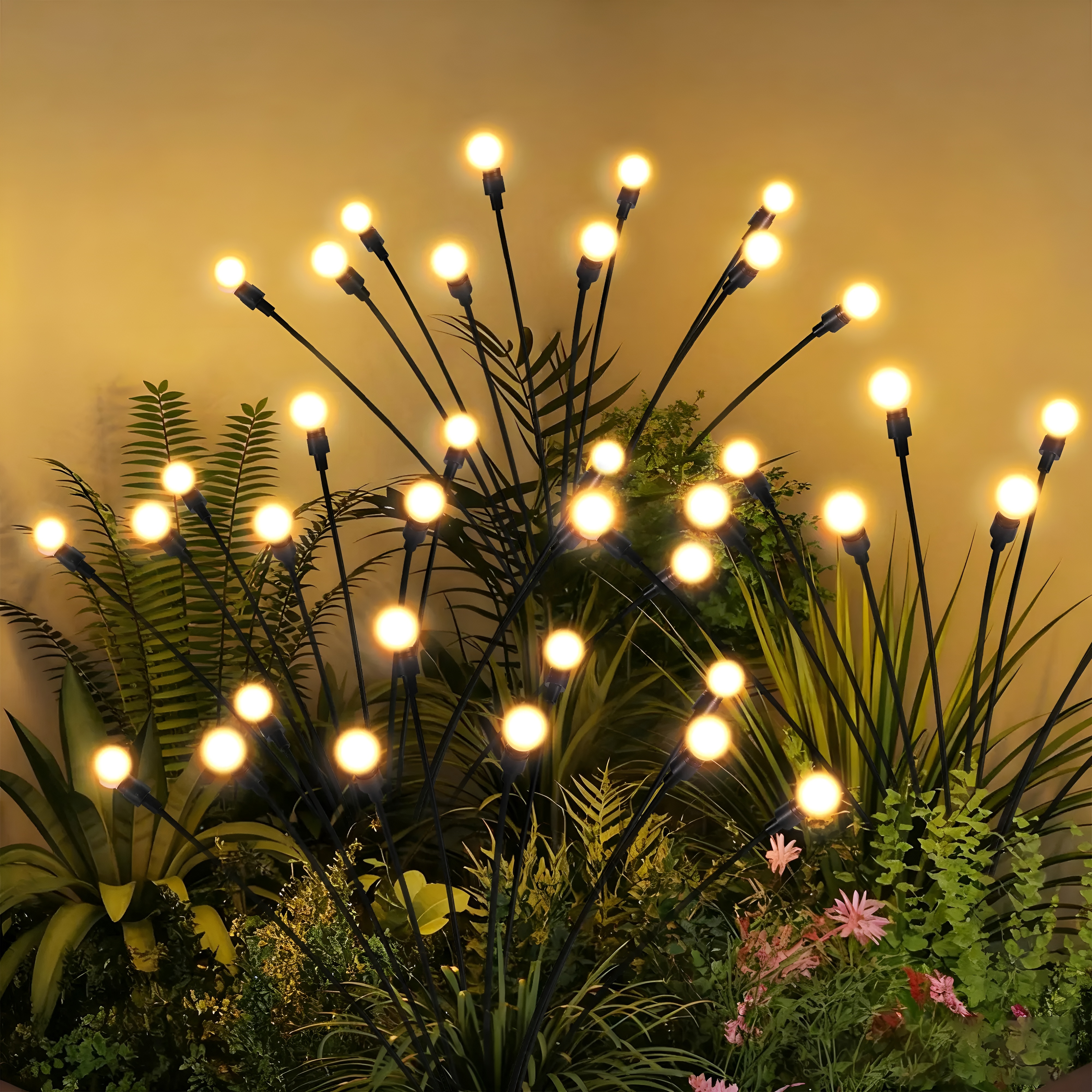 Solar Swaying Firefly Waterproof LED Lights For Garden And Outdoor Use