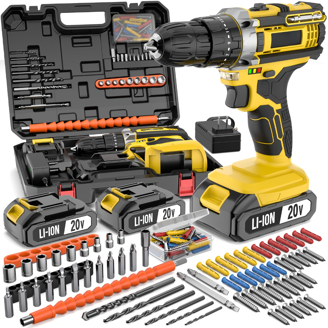 148 Pieces Of Electric Cordless Drill Tool Box Set