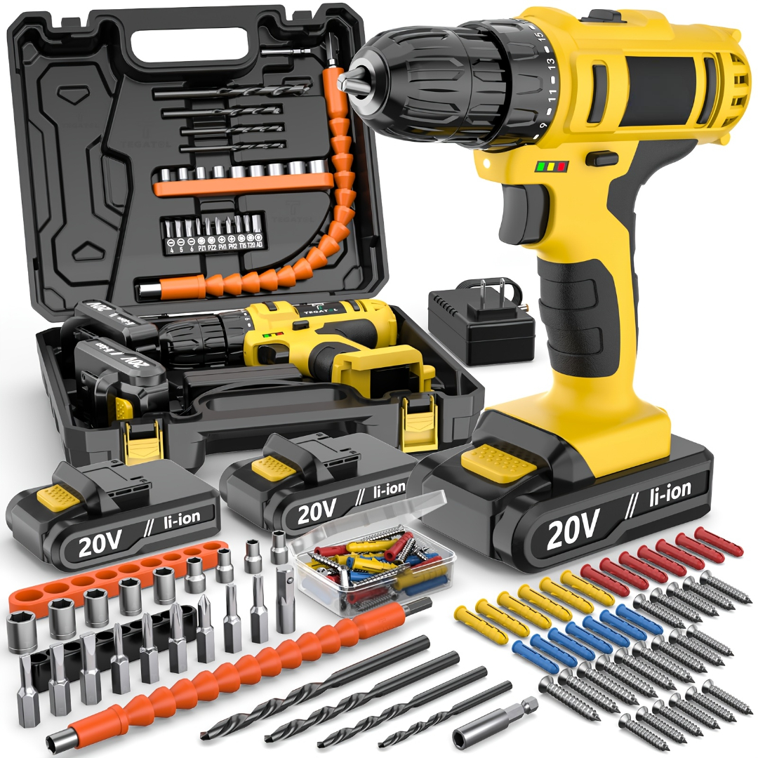 148 Pieces Of Electric Cordless Drill Tool Box Set