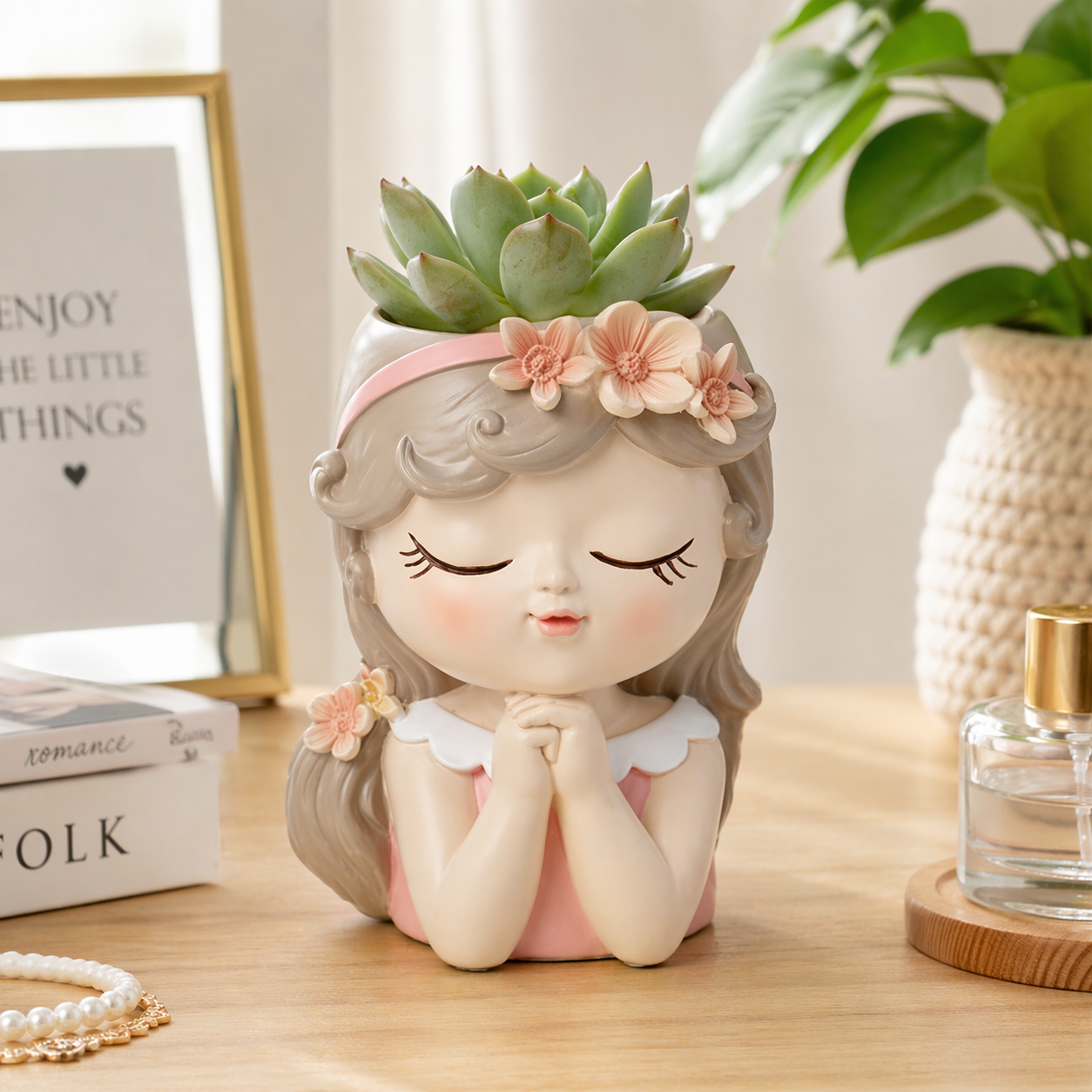 Cartoon Character Shaped Abs Plant Pot For Indoor Succulents And Cacti Display