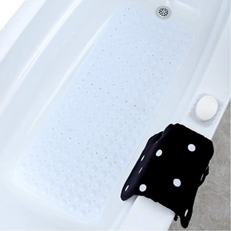 Extra Longer Bath Tub & Shower Mat ,Longer Than Standard Bathtub Mats,Wet Floor Non-Slip for Elderly & Kids Bathroom - Grafton Collection