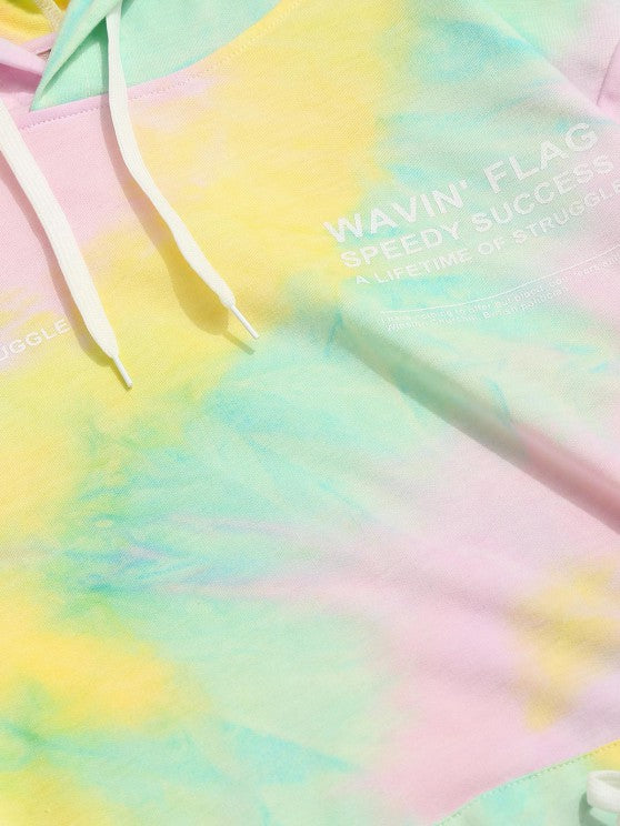 Tie Dye Letters Print Sports Outfit - Grafton Collection