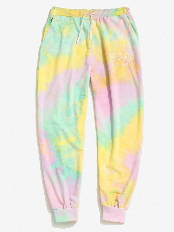 Tie Dye Letters Print Sports Outfit - Grafton Collection