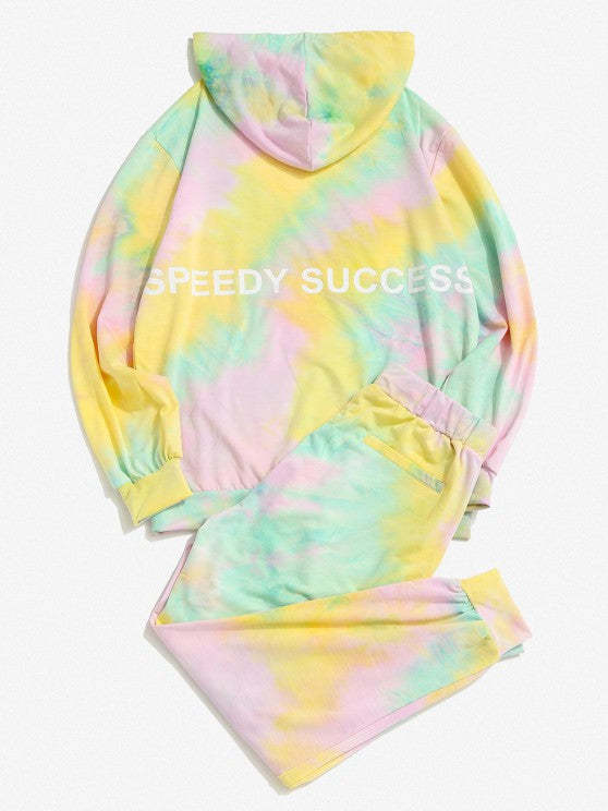 Tie Dye Letters Print Sports Outfit - Grafton Collection