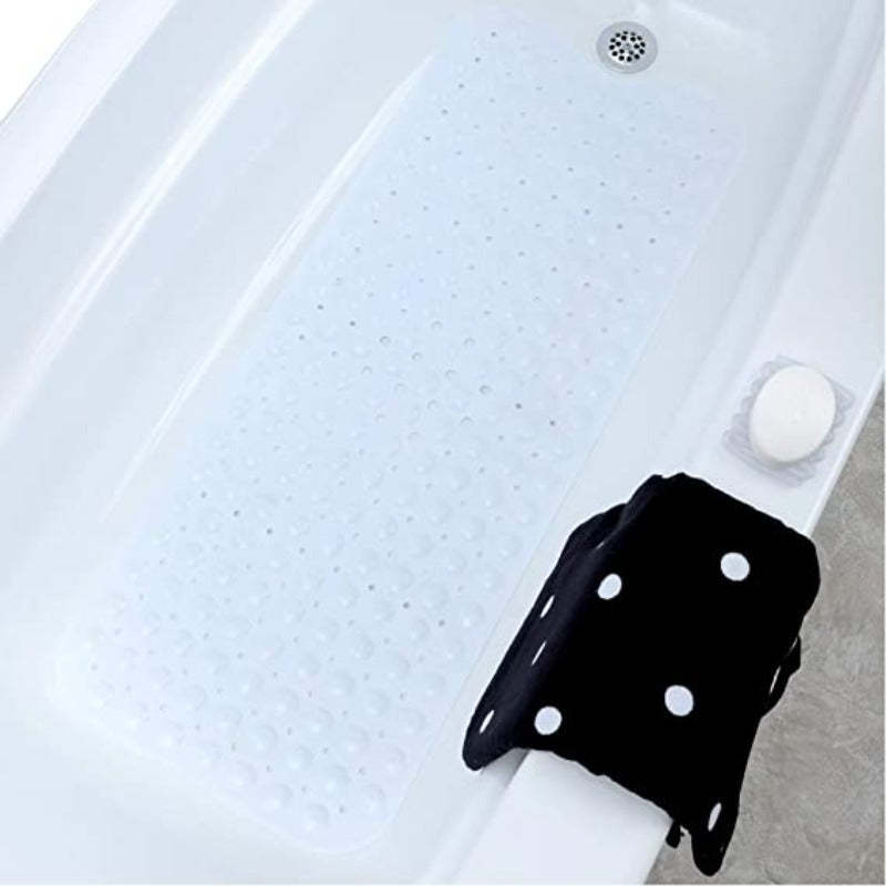Extra Longer Bath Tub & Shower Mat ,Longer Than Standard Bathtub Mats,Wet Floor Non-Slip for Elderly & Kids Bathroom - Grafton Collection