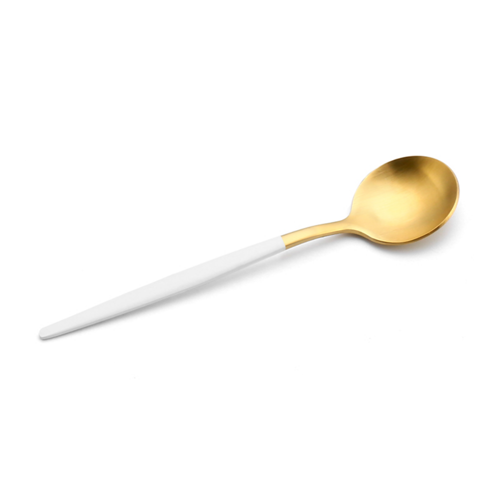 Matte-Colored Stainless Steel Dessert & Tea Spoons - Grafton Collection