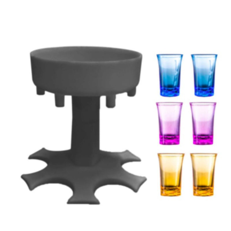 6 Shot Glass Dispenser And Holder - Grafton Collection