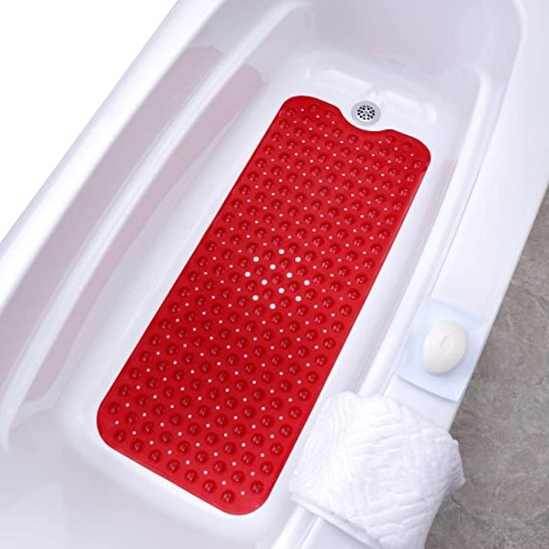 Extra Longer Bath Tub & Shower Mat ,Longer Than Standard Bathtub Mats,Wet Floor Non-Slip for Elderly & Kids Bathroom - Grafton Collection