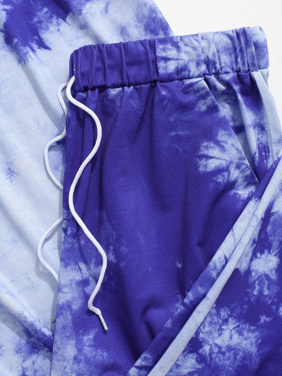 Tie Dye Happy Print Tee And Pants Set - Grafton Collection