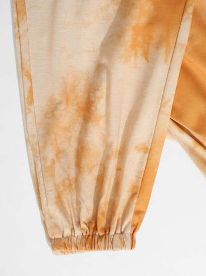 Tie Dye Happy Print Tee And Pants Set - Grafton Collection