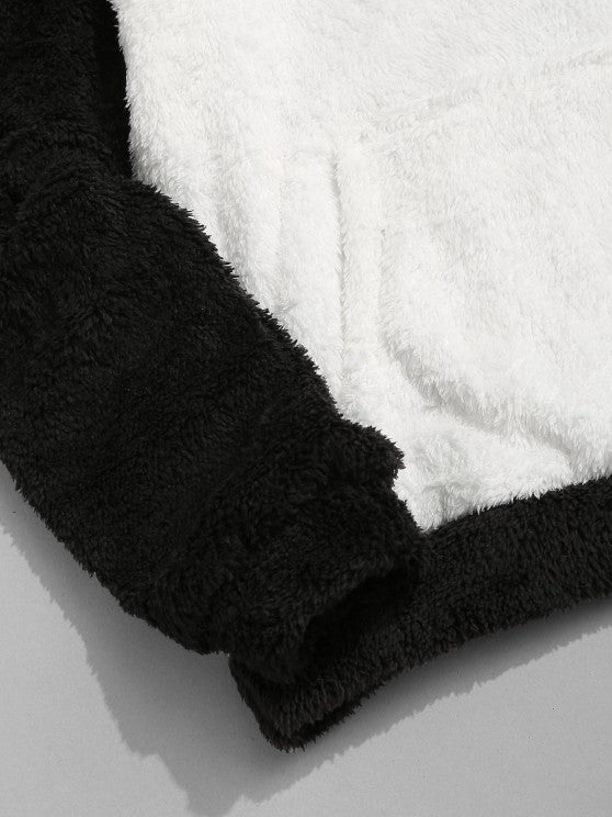 Letter Applique Fur Fluffy Hoodie And Pants Set - Grafton Collection