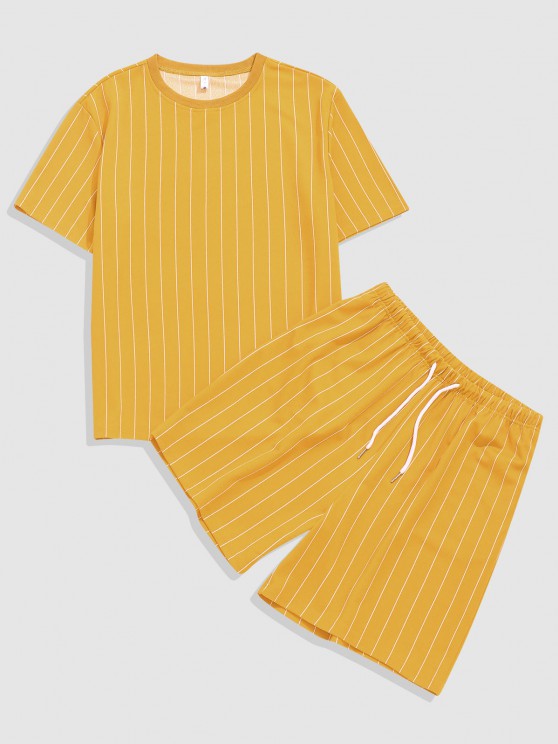 Stripe T Shirt And Shorts Two Piece Set - Grafton Collection