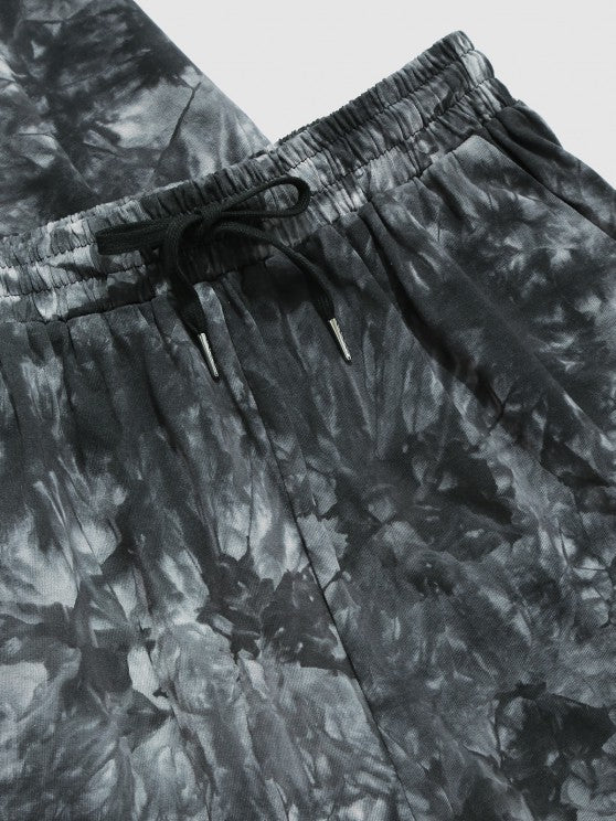 Tie Dye Print T Shirt And Shorts Set - Grafton Collection