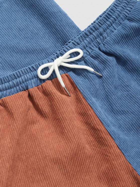 Two Tone Pocket Shirt And Shorts Set - Grafton Collection