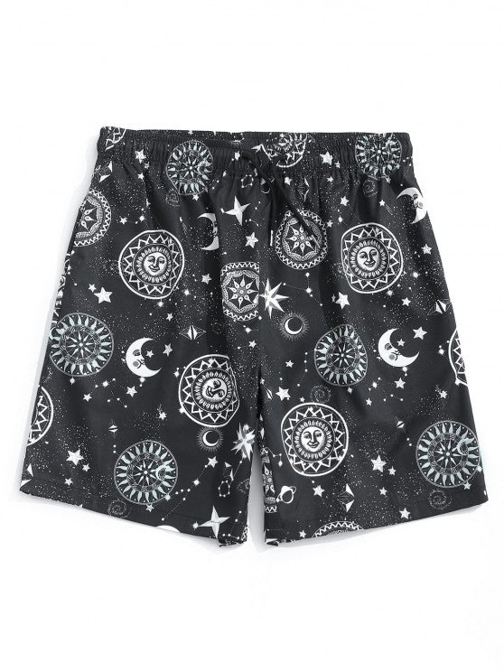 Sun Moon Star Printed Shirt And Shorts - Grafton Collection
