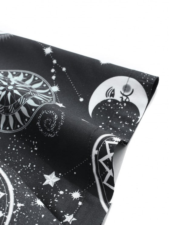 Sun Moon Star Printed Shirt And Shorts - Grafton Collection
