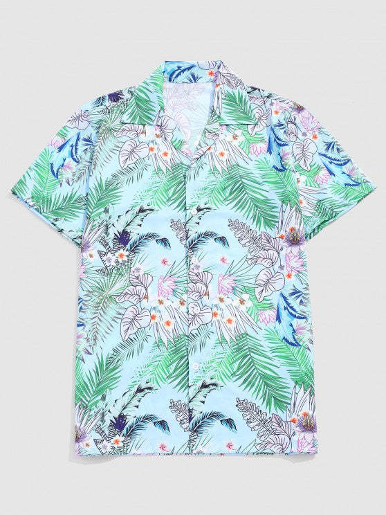 Flower Leaf Tropical Printed And Shorts - Grafton Collection
