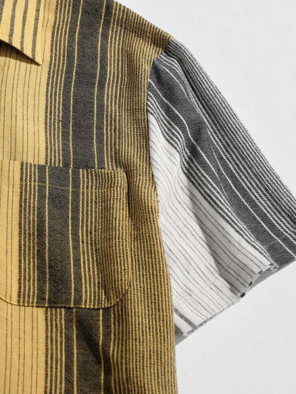 Contrasting Stripe Shirt And Shorts - Grafton Collection