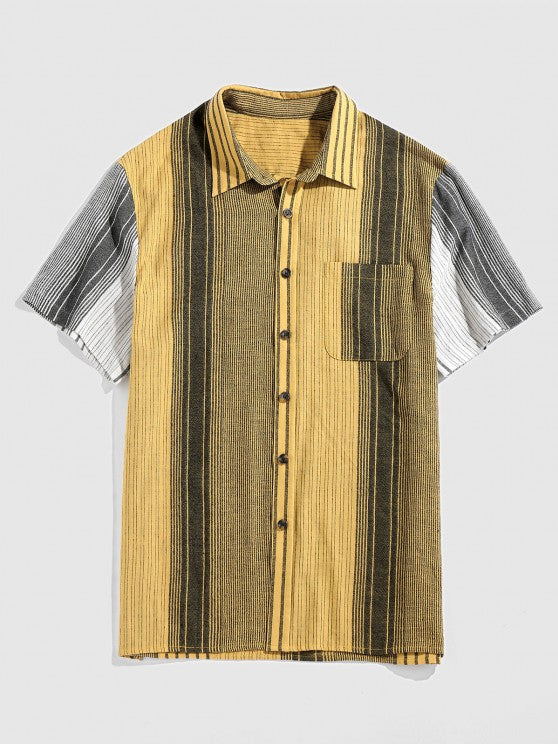 Contrasting Stripe Shirt And Shorts - Grafton Collection