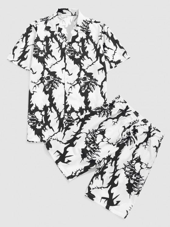 Printed Shirt And Shorts - Grafton Collection