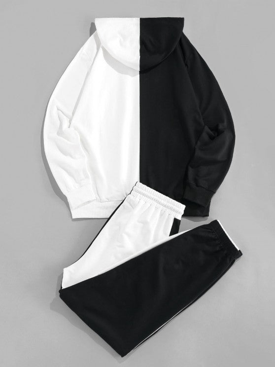 Front Pocket Contrast Hoodie And Pants - Grafton Collection