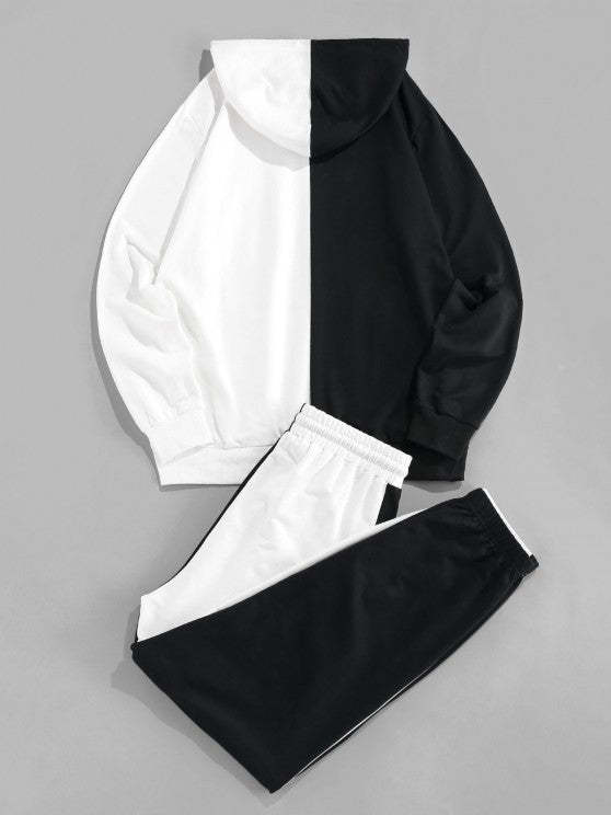 Front Pocket Contrast Hoodie And Pants - Grafton Collection