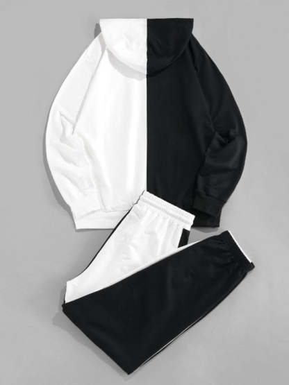 Front Pocket Contrast Hoodie And Pants - Grafton Collection