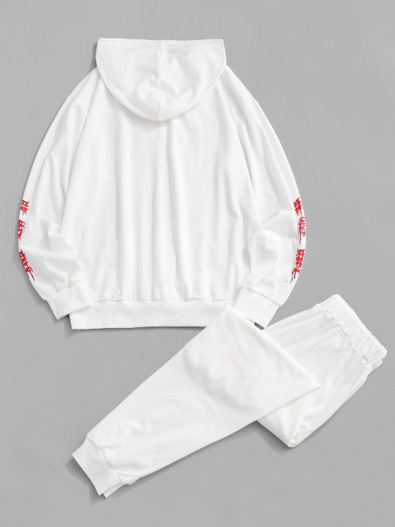 Two Piece Letter Printed Hoodie And Jogger - Grafton Collection