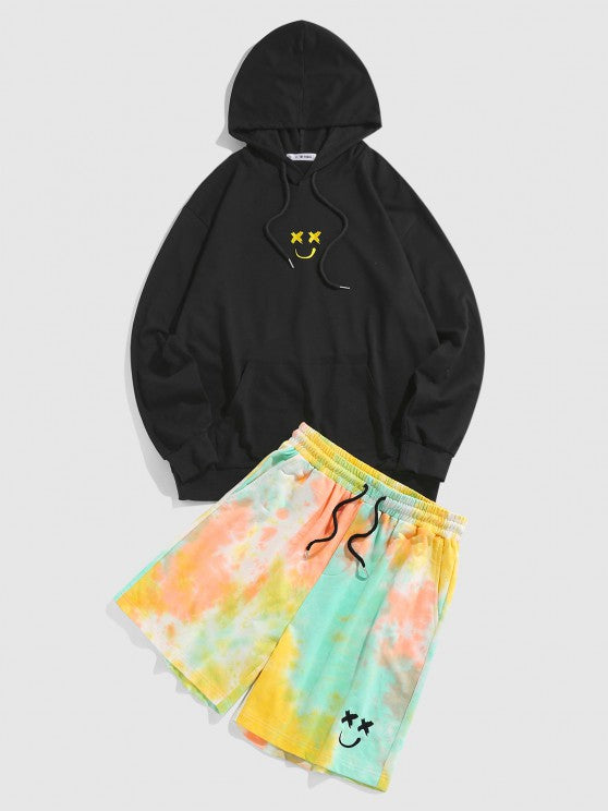 Cartoon Embroidered Hoodie And Shorts - Grafton Collection
