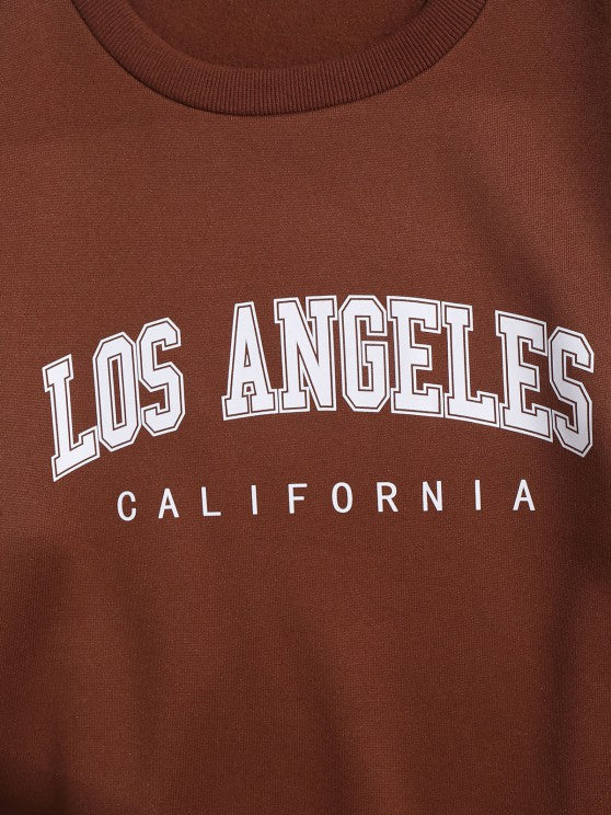 Los Angeles Printed Sweatshirt And Sweatpants - Grafton Collection