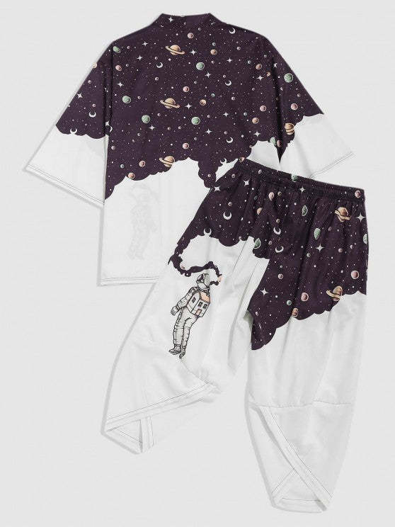 Galaxy Astronaut Shirt And Baggy Pants - Grafton Collection