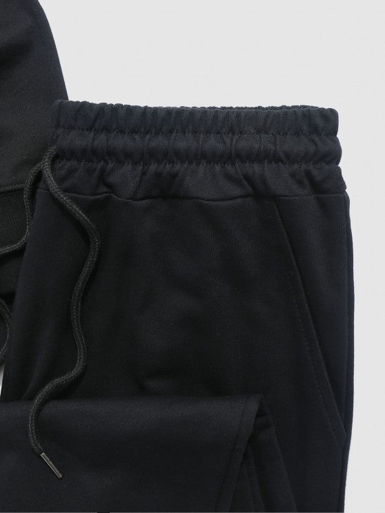 Letters Rocket Print Graphic Sweatshirt And Sweatpants - Grafton Collection