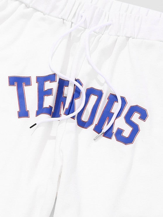 Letters Printed Hoodie And Sports Pants - Grafton Collection