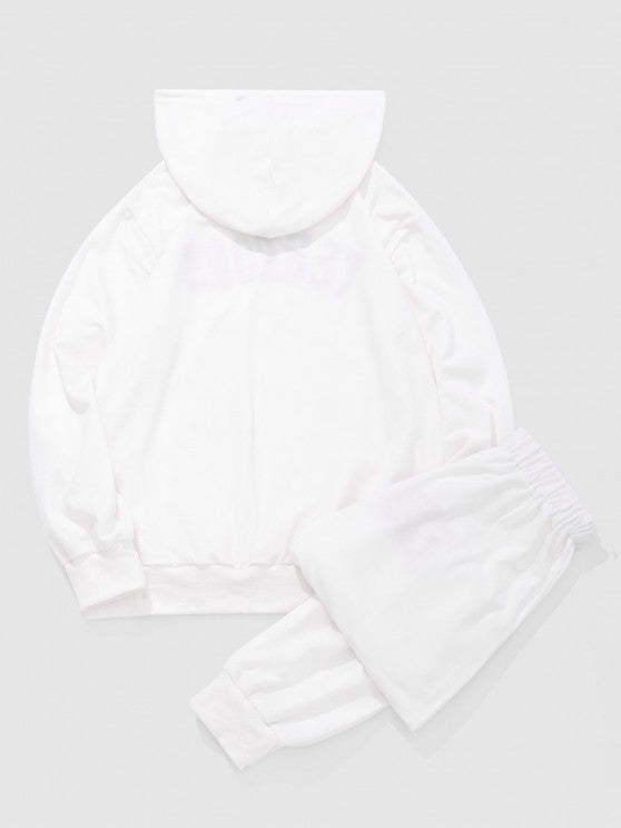 Letters Printed Hoodie And Sports Pants - Grafton Collection