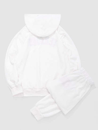 Letters Printed Hoodie And Sports Pants - Grafton Collection