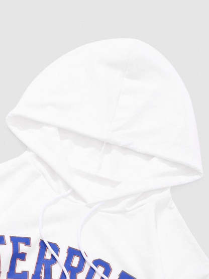 Letters Printed Hoodie And Sports Pants - Grafton Collection