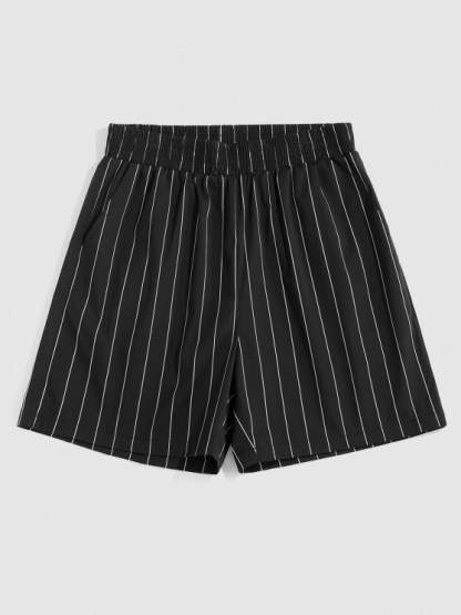 Stripe Long Sleeve Shirt And Shorts Set - Grafton Collection
