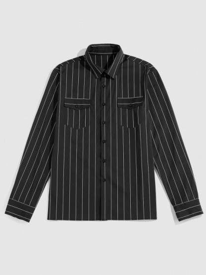 Stripe Long Sleeve Shirt And Shorts Set - Grafton Collection