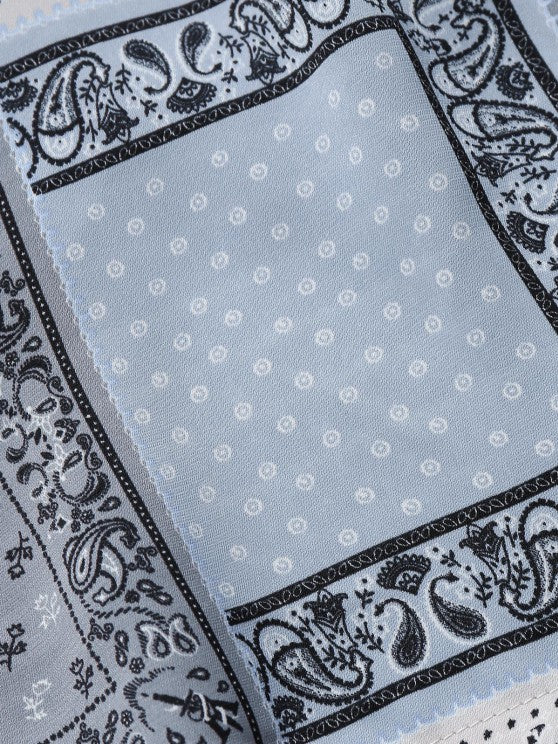 Scarf Patchwork Shirt And Shorts Set - Grafton Collection