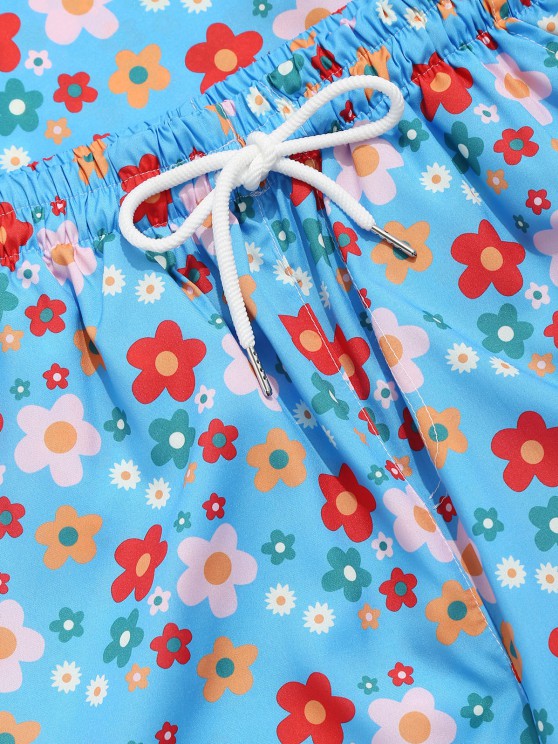 Allover Floral Print Shirt And Shorts Two Piece Set - Grafton Collection